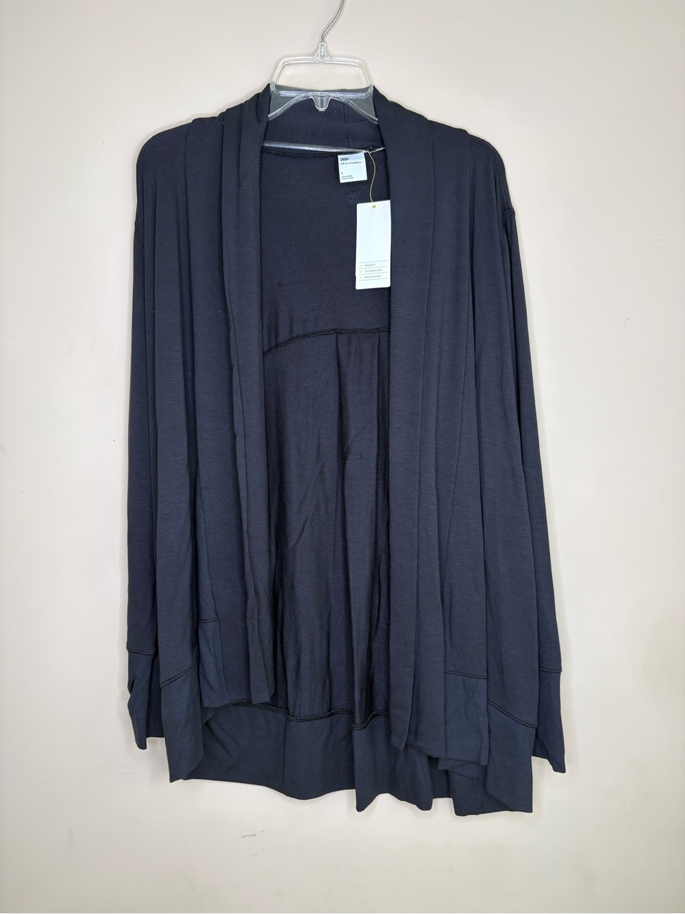 all in motion Navy Open-Front Draped Cardigan